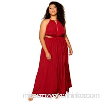 Astra Signature Women's Plus Size Merivale Maxi Dress Sexy High Side Slit Party Cocktail Dress Burgundy B07CWHGQ6P